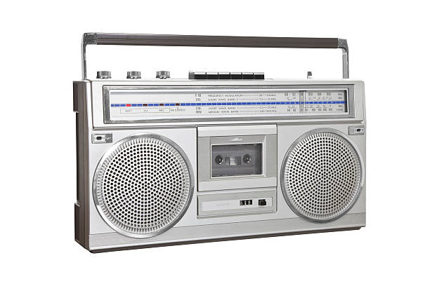 istock Vintage Boom Box Blaster Portable Stereo with Clipping Path 158205439