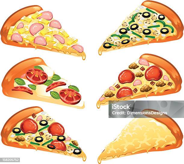 Pizza Ikony - Stockowe grafiki wektorowe i więcej obrazów Pizza - Pizza, Plasterek, Grafika wektorowa