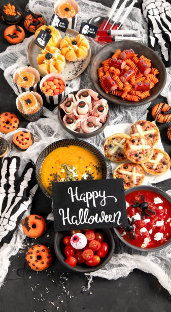 istock Halloween food ideas for a family dinner. 1582076445