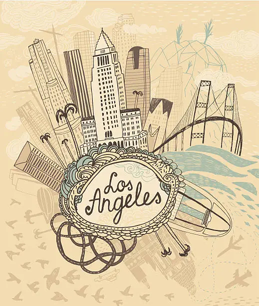 Vector illustration of Los Angeles