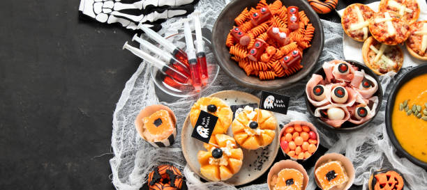 istock Halloween food ideas for a family dinner. 1582087372