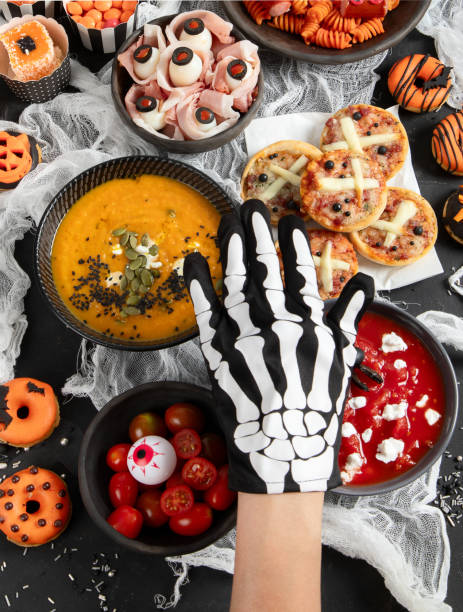 istock Halloween food ideas for a family dinner. 1582087878