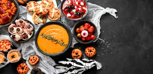 istock Halloween food ideas for a family dinner. 1582087880