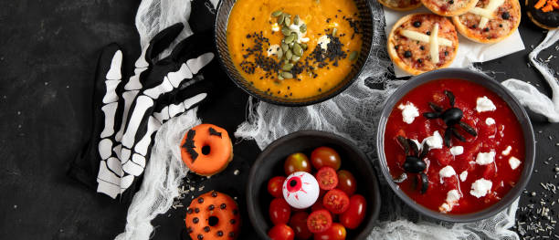 Halloween food ideas for a family dinner.