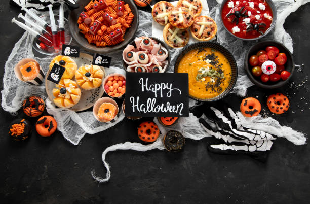 istock Halloween food ideas for a family dinner. 1582090548