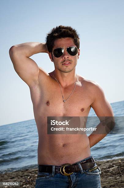 Handsome Young Guy In Morning Day Stock Photo - Download Image Now - 20-24 Years, 25-29 Years, Abdomen