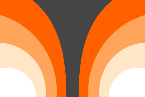 abstract background retro style shading color brown orange iovry white. fountain shape abstract background for banner backdrop website design poster card.