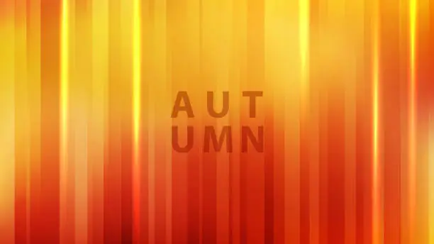 Vector illustration of Bright autumn background. Blurred vibrant color gradient banner with vertical dynamic lines for fall season creative graphic design.