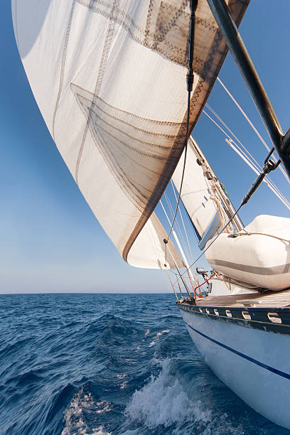 istock Sailing yacht on the race 158213127