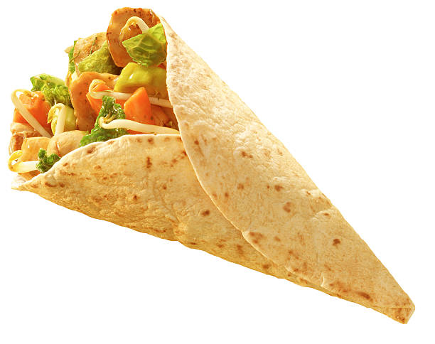 tortilla Chicken wrap stock photo