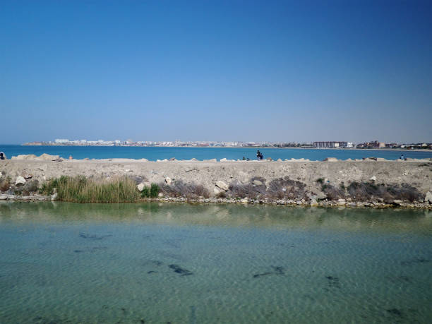 quiet water surface with small waves - beach at the Baltic Sea