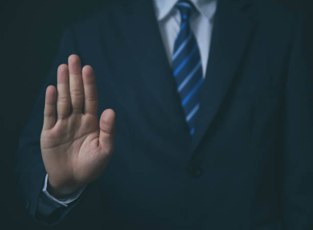 istock hands showing rejection gesture stop the violence 1582160547