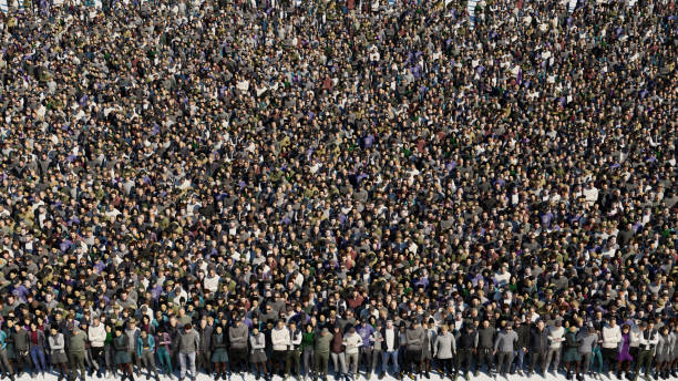 istock People crowd on a white background. 3d illustration 1582169401