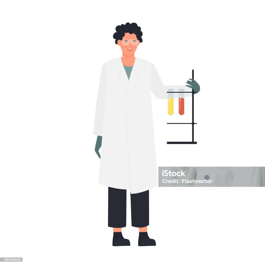Scientist With Laboratory Equipment Stock Illustration - Download Image ...