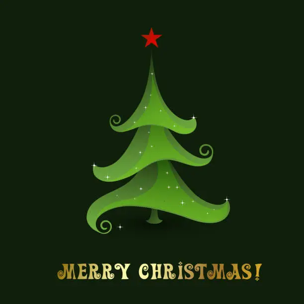 Vector illustration of Christmas tree