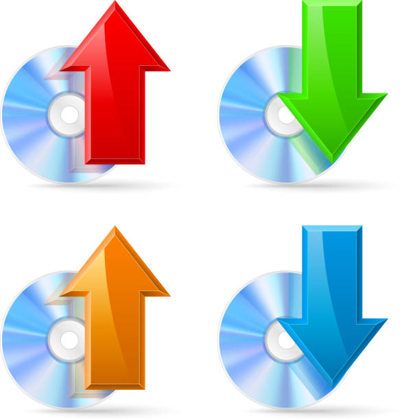 cd, dvd-диск - dvd writer stock illustrations