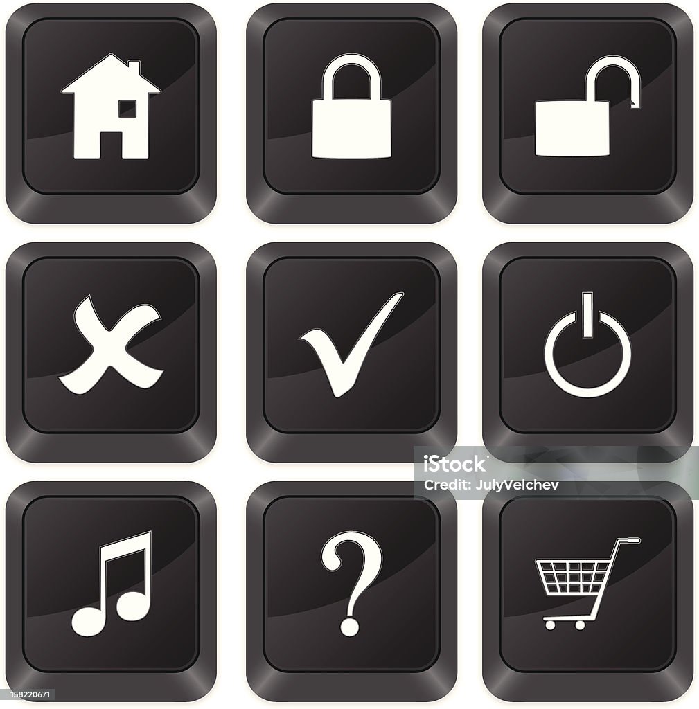 Pc Button Images Computer Buttons Symbol Stock Illustration - Download Image Now - Black ...