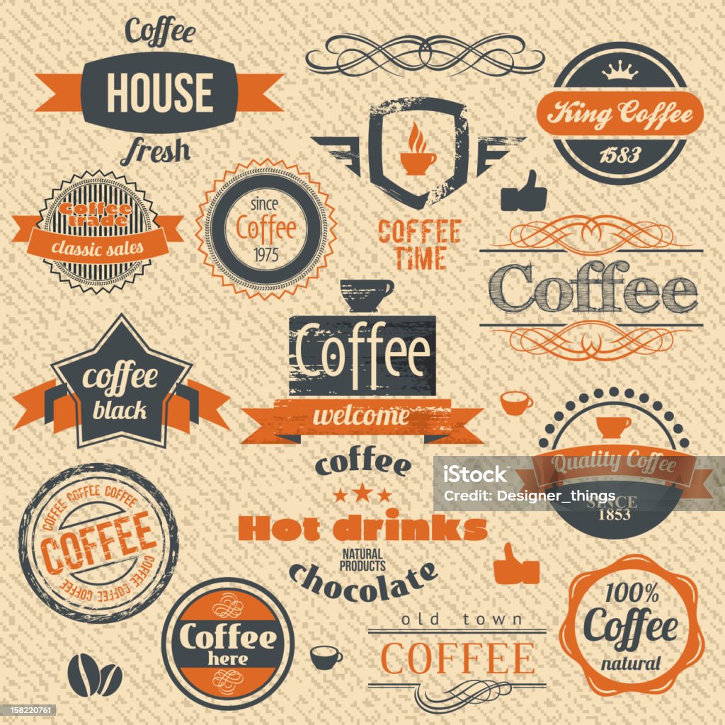 Vector Coffee Stamps and Label Design Backgrounds Vector Coffee Stamps and Label Design Backgrounds. Backgrounds stock vector