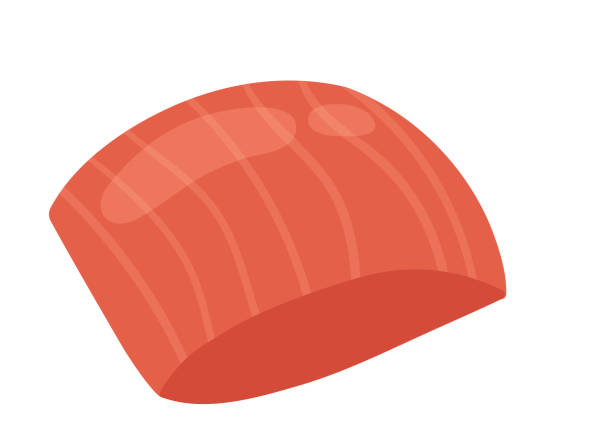 illustrazioni stock, clip art, cartoni animati e icone di tendenza di filetto di tonno crudo - tuna seared tuna steak prepared ahi