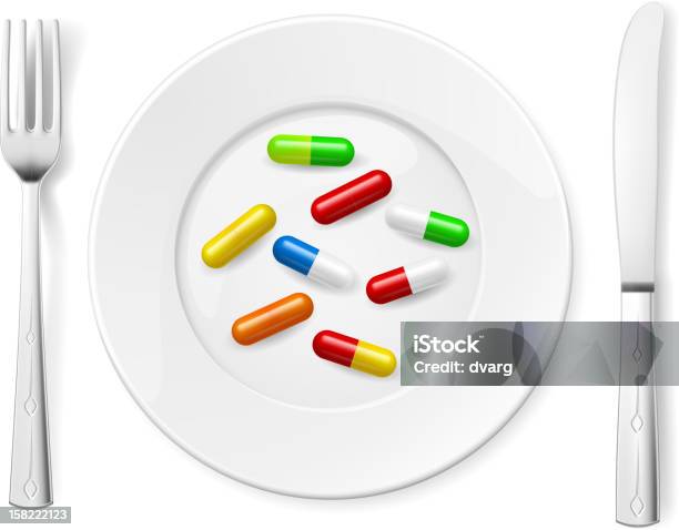 Ilustración de Píldoras Médicas y más Vectores Libres de Derechos de Alimento - Alimento, Asistencia sanitaria y medicina, Comida sana