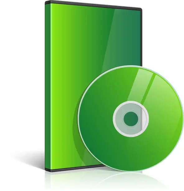 Vector illustration of Blank Case for DVD Disk