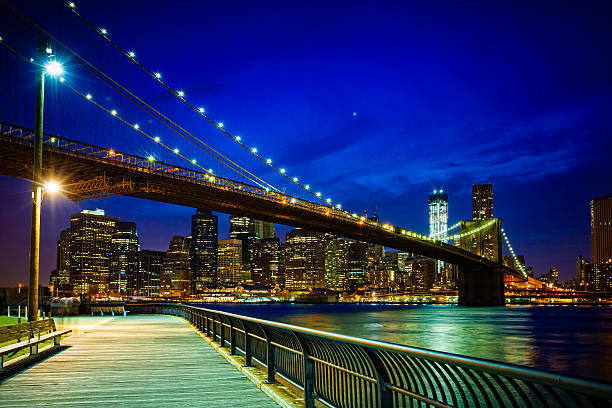 istock Brooklyn bridge with view on Downtown Manhattan, New York 158222623