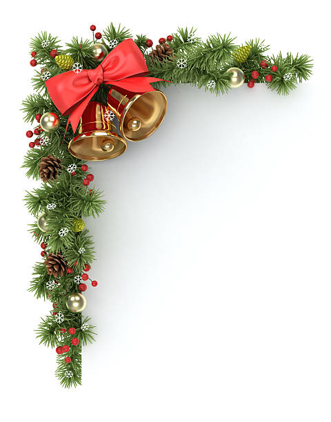 크리스마스 트리 코너. - holly christmas frame christmas decoration 뉴스 사진 이미지