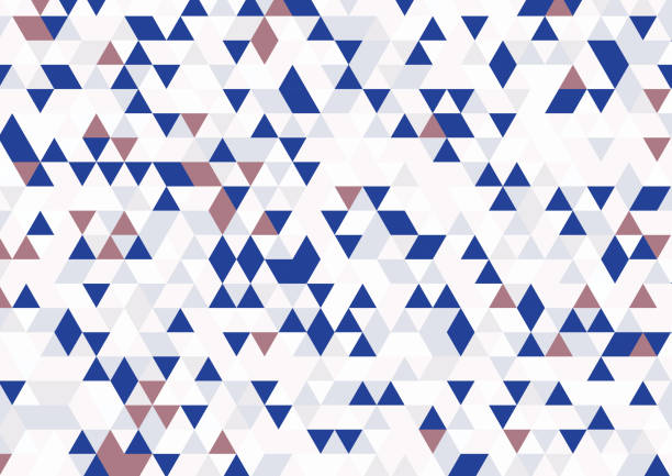 삼각형 기하학적 배경 - mosaic modern art triangle tile stock illustrations