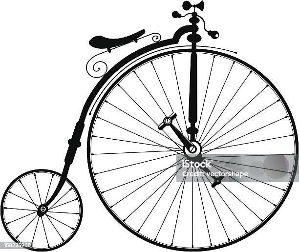 Bicicleta Antiga - Arte vetorial de stock e mais imagens de Bicicleta - Bicicleta, Passado, Antigo