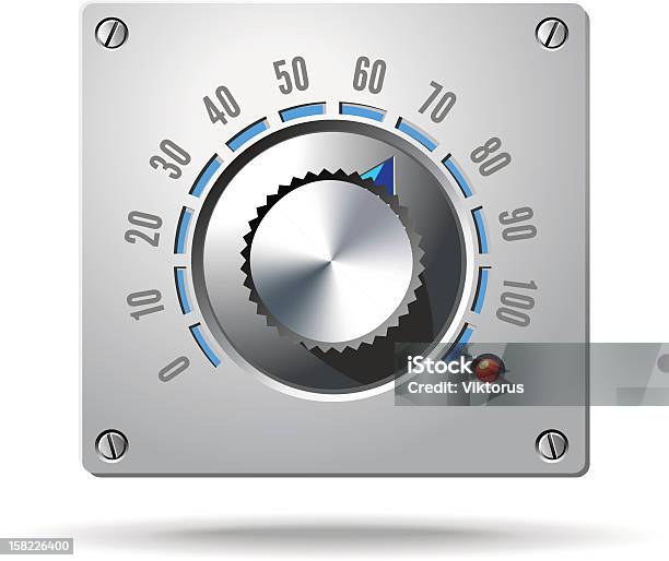 Analog Electronic Regulator Control Knob Stock Illustration - Download Image Now - Clock Hand, Connection, Control