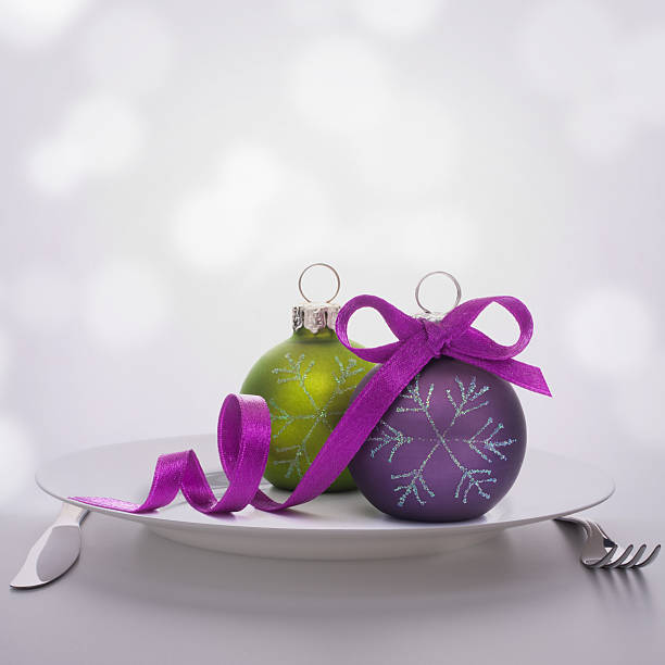 istock Christmas ball decoration on plate. 158227525