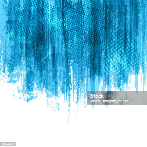 Fundo De Salpicos De Tinta Azul - Arte vetorial de stock e mais imagens de Abstrato - Abstrato, Acidente - Conceito, Azul
