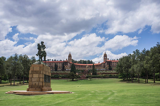 Union buildings in South Africa Union buildings in Pretoria with the monument of Louis Botha in the foreground union buildings stock pictures, royalty-free photos & images