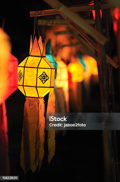 Colorful Lanterns In Loy Kratong Festival Stock Photo - Download Image Now