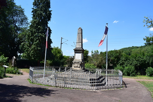 Sierck les Bain, France - 07/11/2023: world wars memorial