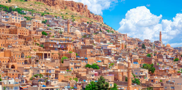 istock Mardin old town with bright blue sky - Mardin, Turkey 1582368465