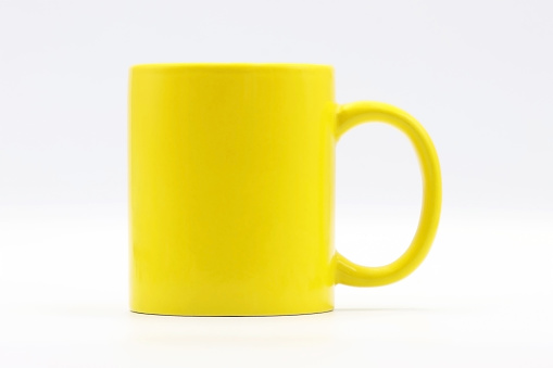 An empty coffee mug, isolated one white.