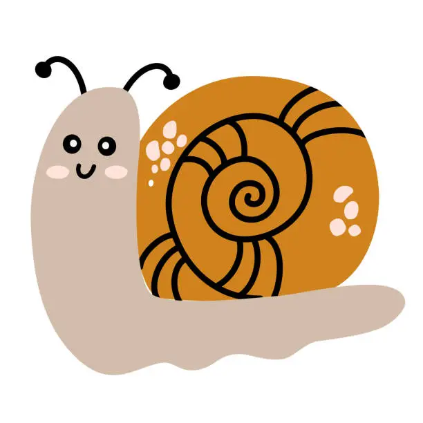 Vector illustration of 0780_snail