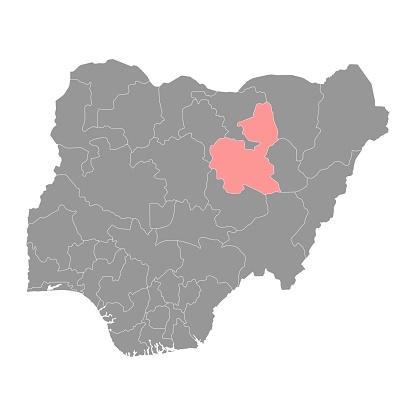 バウチ州の地図ナイジェリアの国の行政区画ベクターイラスト バウチ市のベクターアート素材や画像を多数ご用意 バウチ市, なわばり意識