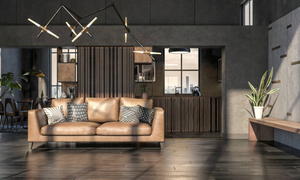 istock Dark High Quality living room 1582456561
