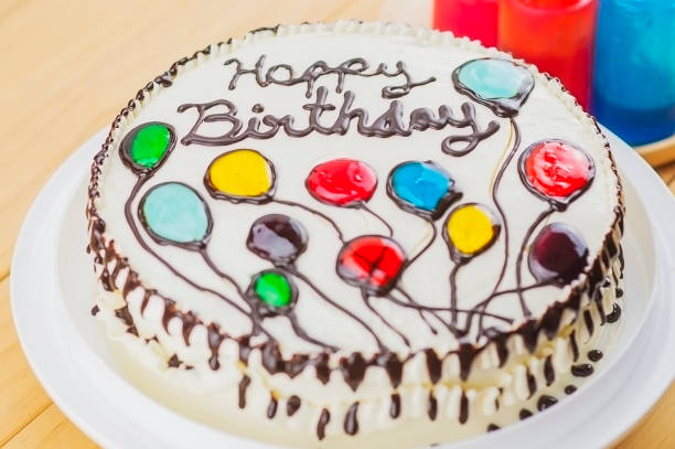istock Colorful happy birthday butter cake 1582466935