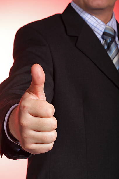 istock Business man showing thumb up 158247814