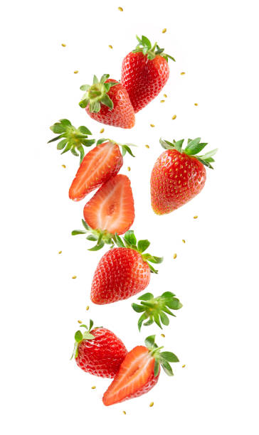 istock Fresh Strawberries in Air 1582478444
