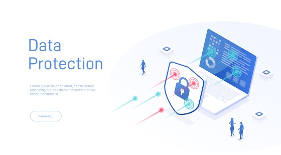 Computer Science Data Protection Data Protection Isometric Cyber Security Technology Concept Network ...