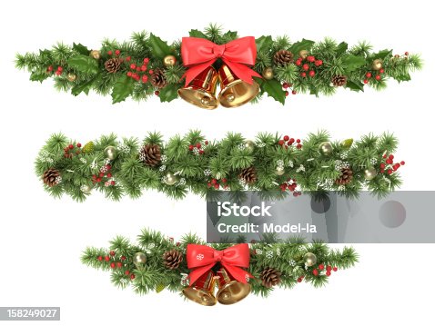 istock Christmas tree borders. 158249027