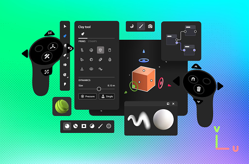 Texturing Apps App For 3d Professionals Program Interface For 3d Texturing Vector ...
