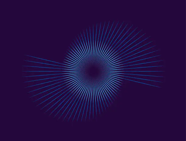 Vector illustration of Dynamic Abstract Spiral Rays Background