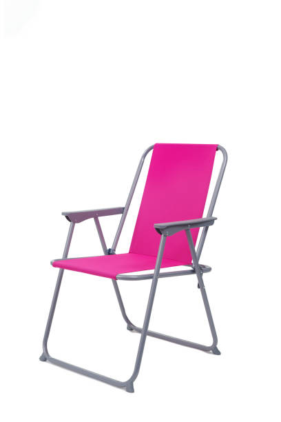 istock pink beach chair on a white background 1582563677