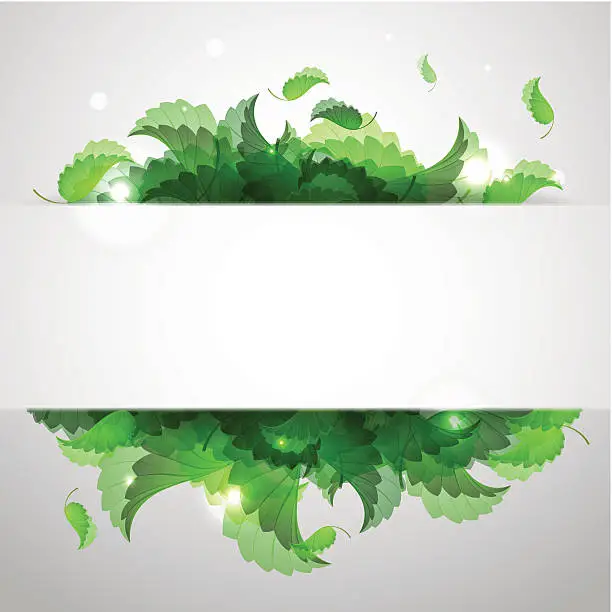 Vector illustration of background with leaves