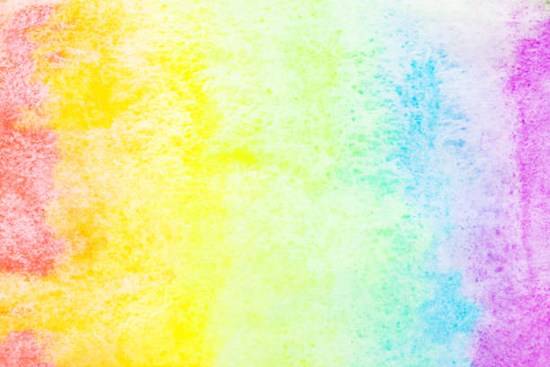 istock Abstract rainbow watercolor paper textured illustration for grunge templates design, vintage card. 1582592000